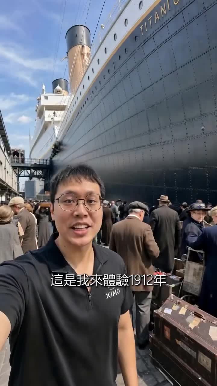 AI 時光機影片(穿越鐵達尼號三等艙) 影片封面