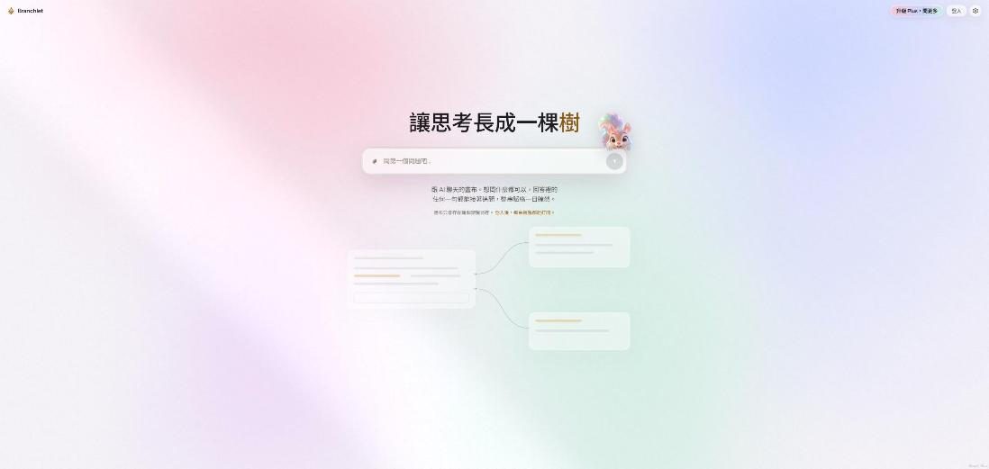 Branchlet 分支思考畫布 網站畫面