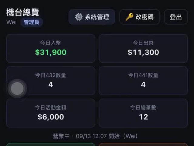 娃娃機管理系統