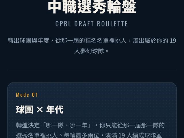 中職選秀輪盤 CPBL Draft Roulette