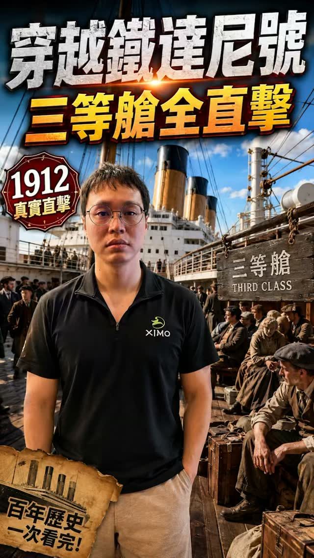AI 時光機影片(穿越鐵達尼號三等艙) 作者附圖