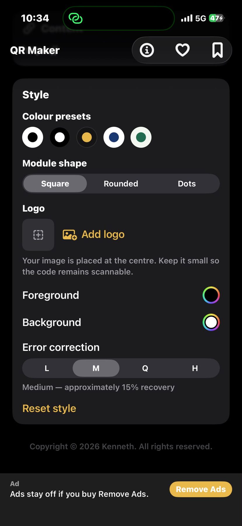 QR Maker(QR Code 產生器) 作者附圖