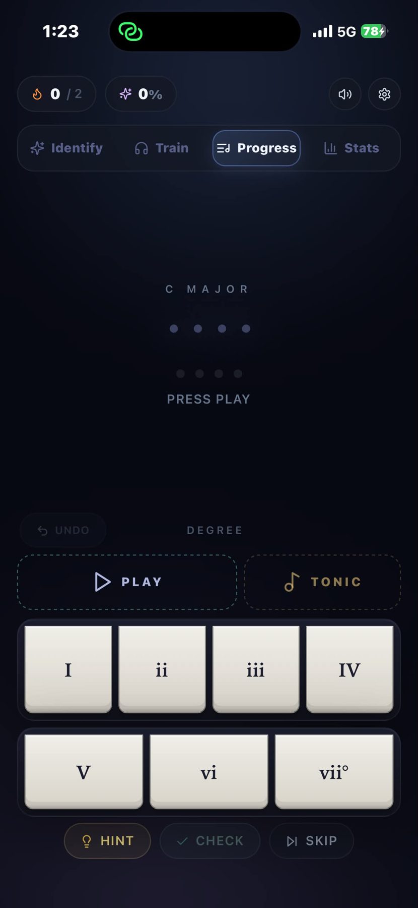 Chord Trainer(鋼琴和弦聽音與辨識) 作者附圖