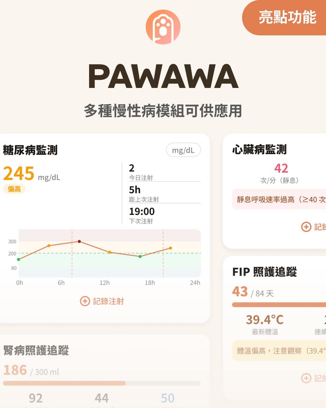 Pawawa(慢性病貓咪照護 App) 作者附圖