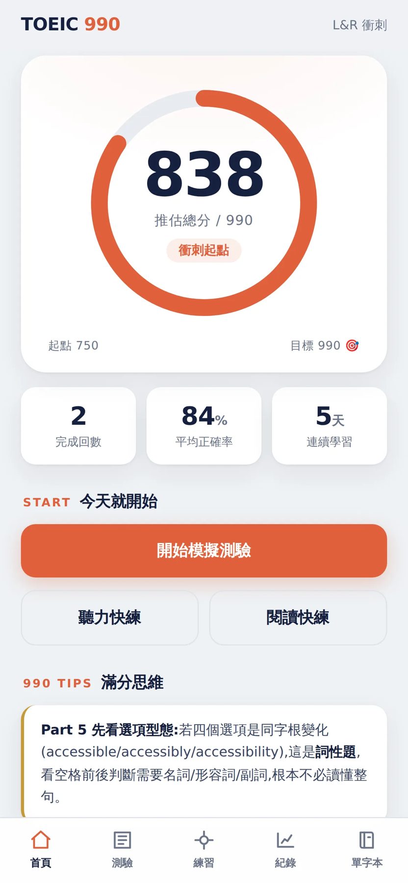 TOEIC 學習 App 作者附圖